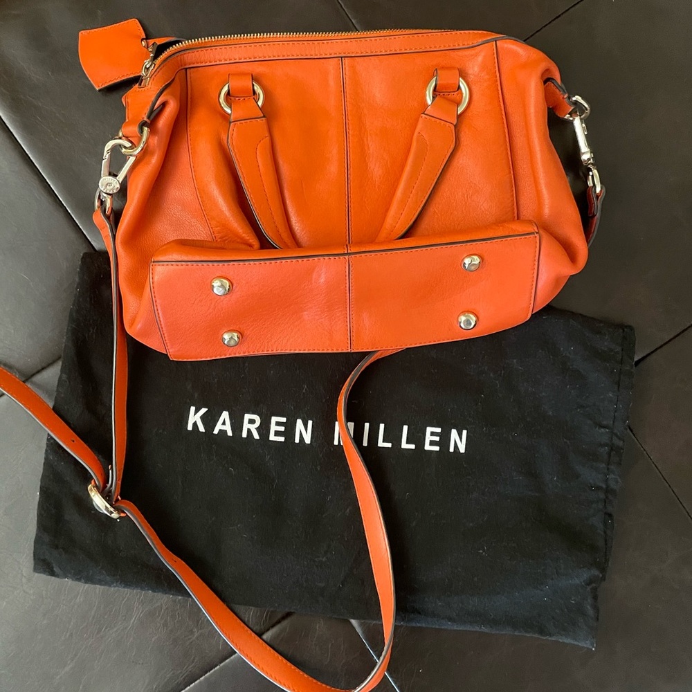 Karen Millen leather crossbody bag